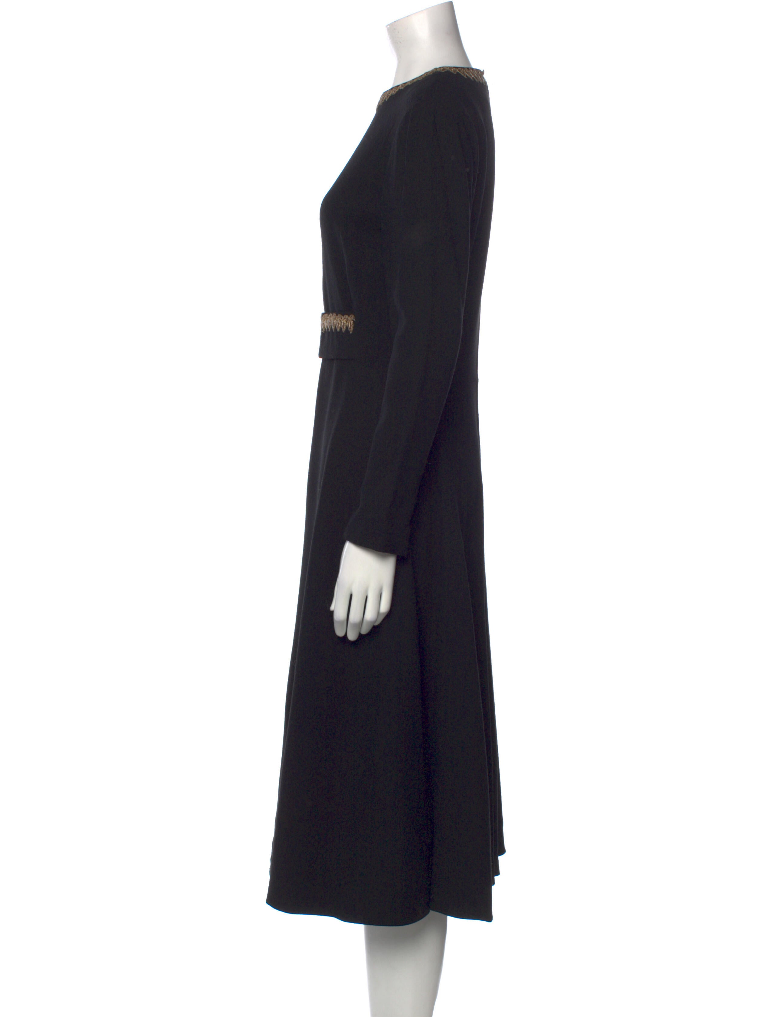 Pauline Trigere Vintage Midi Length Dress