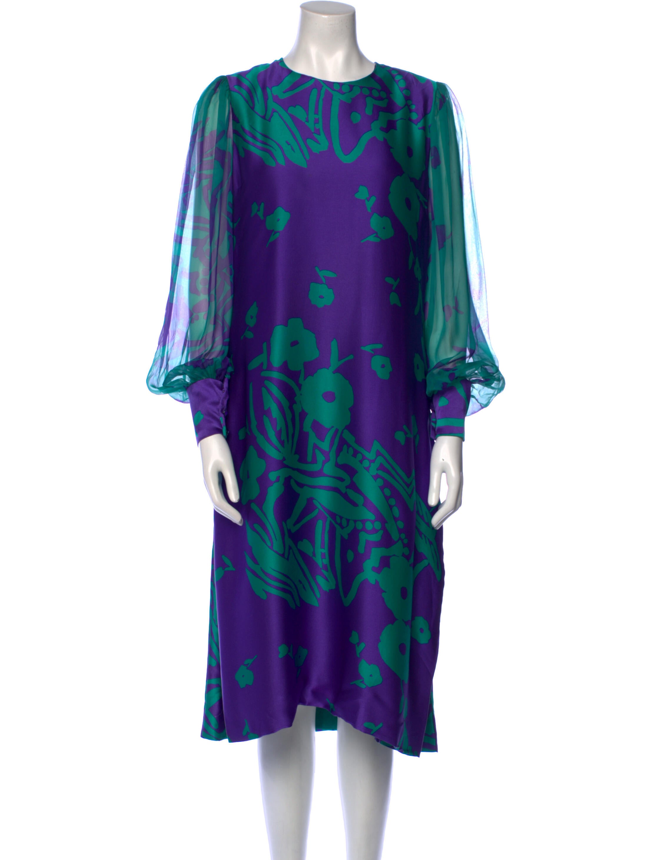 Pauline Trigere Vintage Midi Length Dress