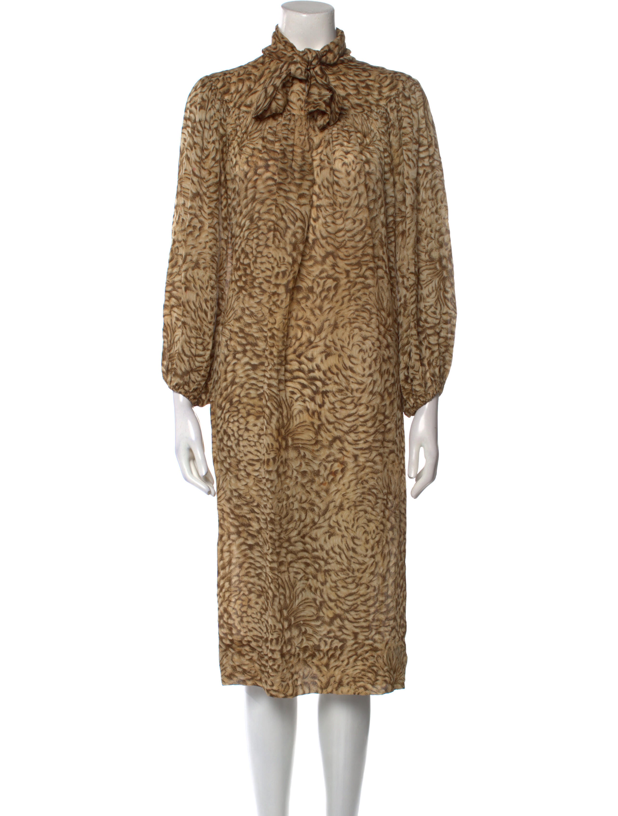 Pauline Trigere Vintage Midi Length Dress