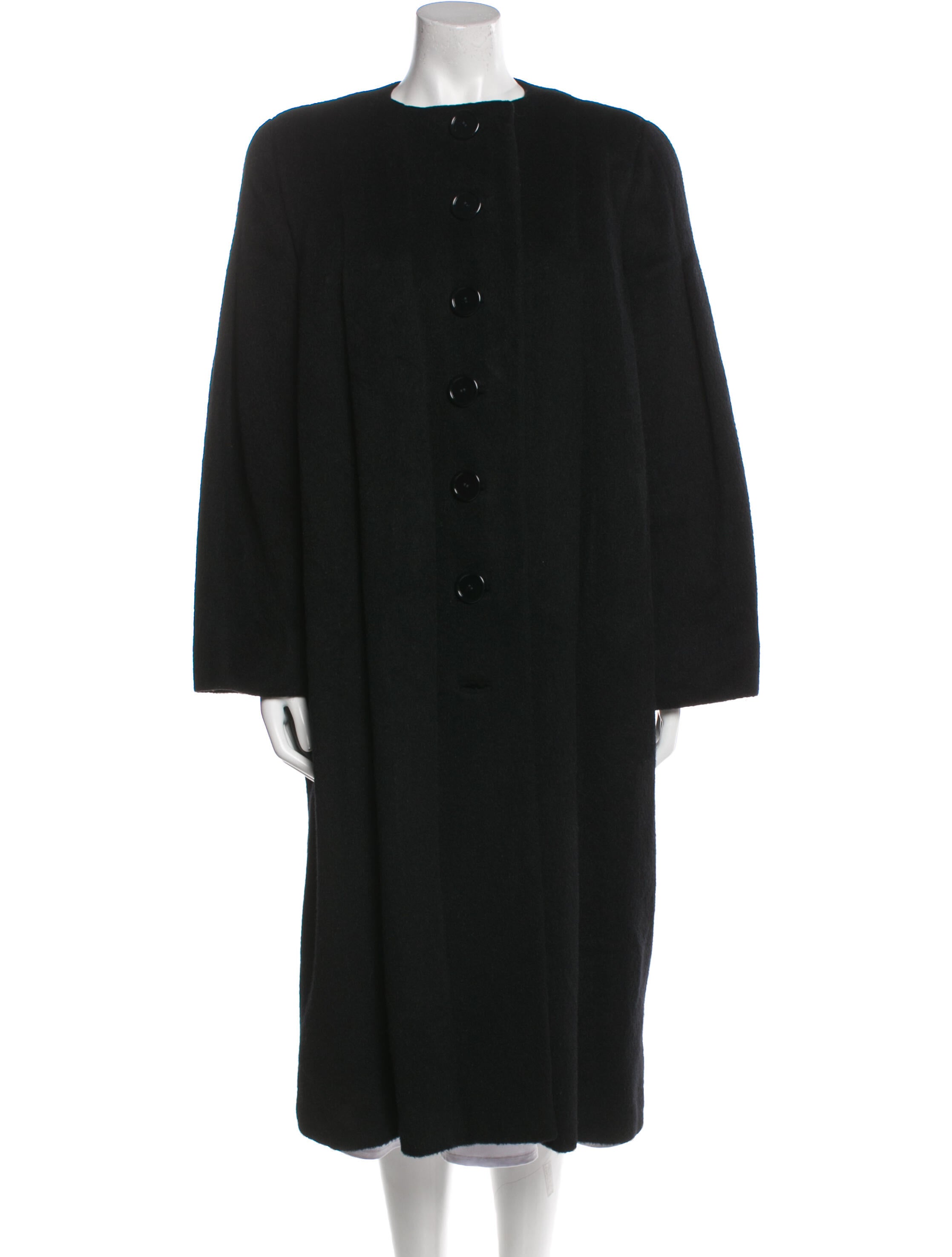 Pauline Trigere Vintage 1980's Faux Fur Coat