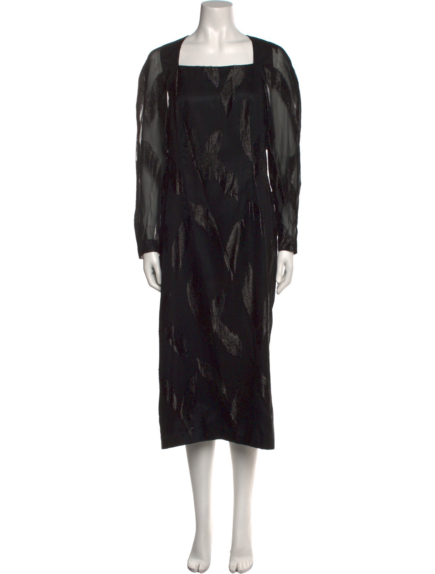 Pauline Trigere Printed Midi Length Dress