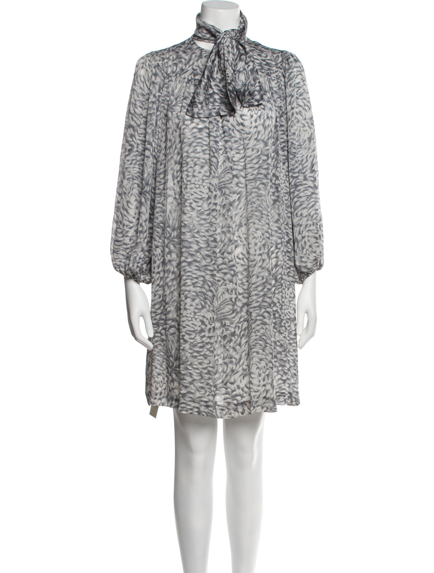 Pauline Trigere Printed Mini Dress