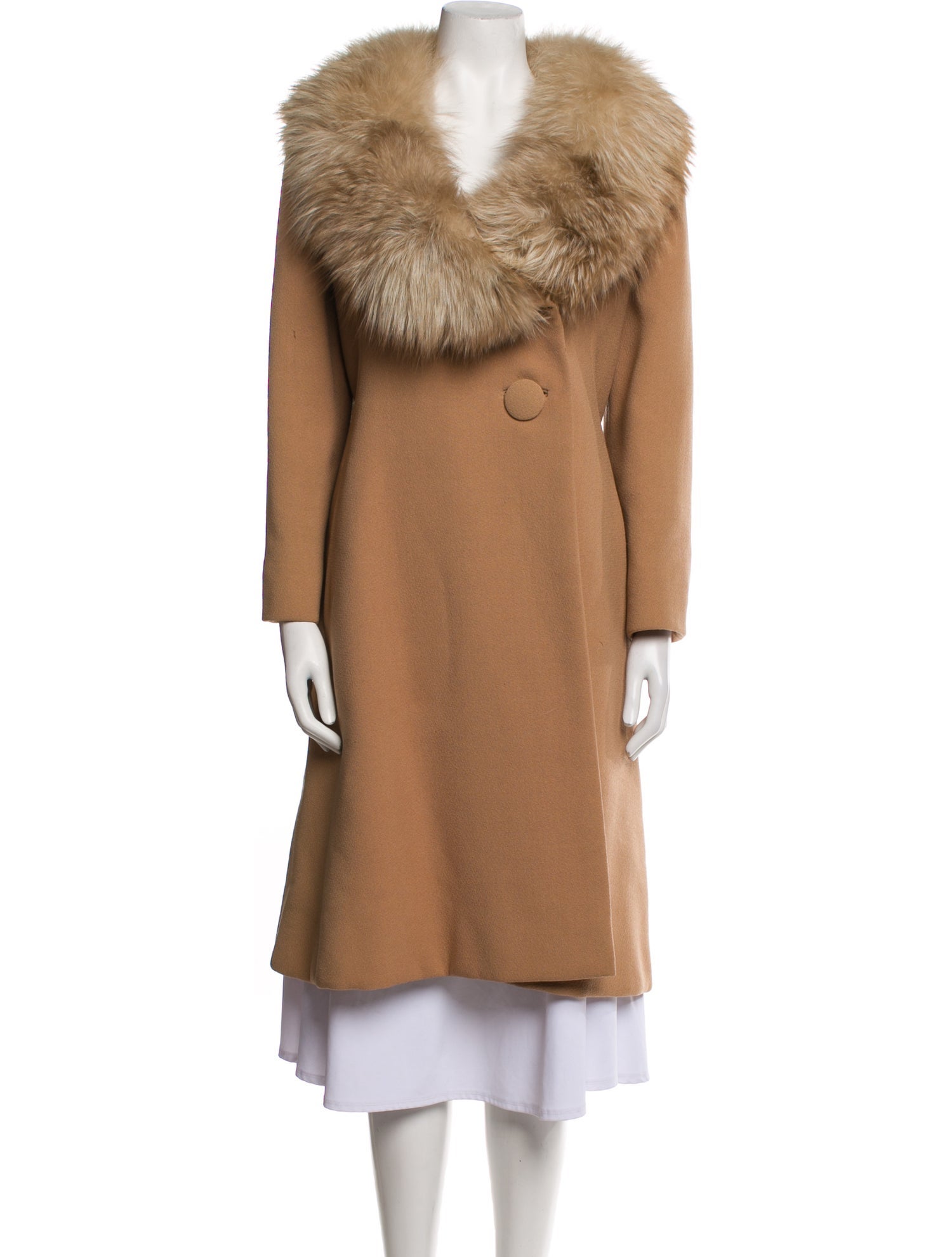 Pauline Trigere Vintage Faux Fur Coat