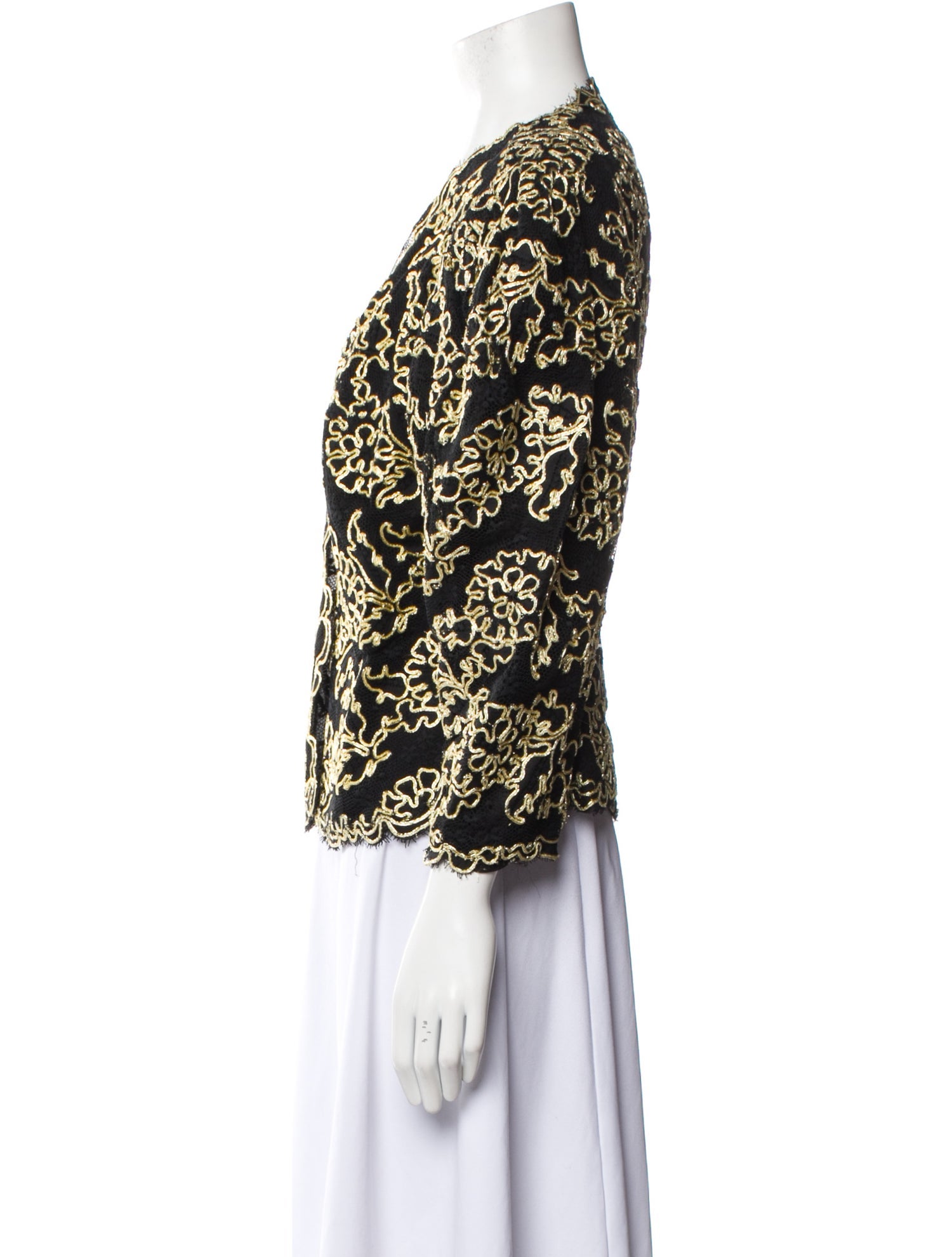 Pauline Trigere Printed Evening Jacket