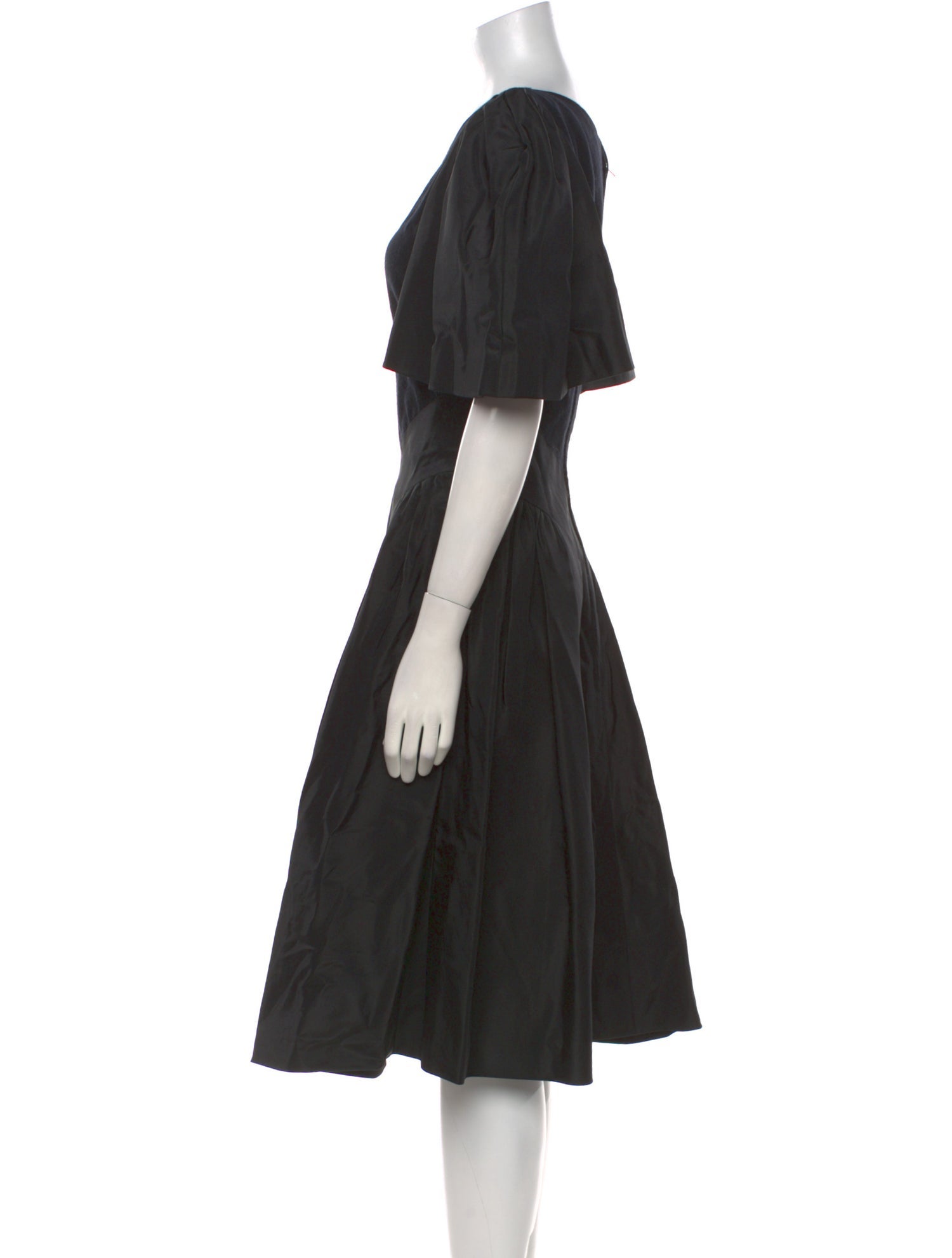 Pauline Trigere V-Neck Midi Length Dress