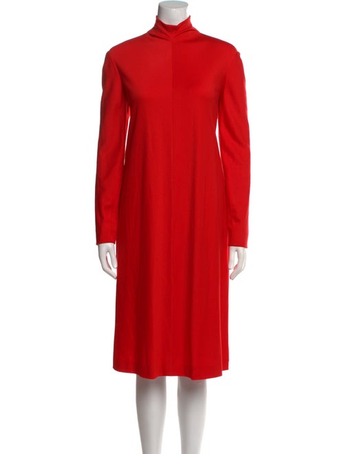 Pauline Trigere Turtleneck Midi Length Dress