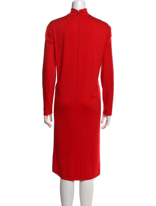 Pauline Trigere Turtleneck Midi Length Dress