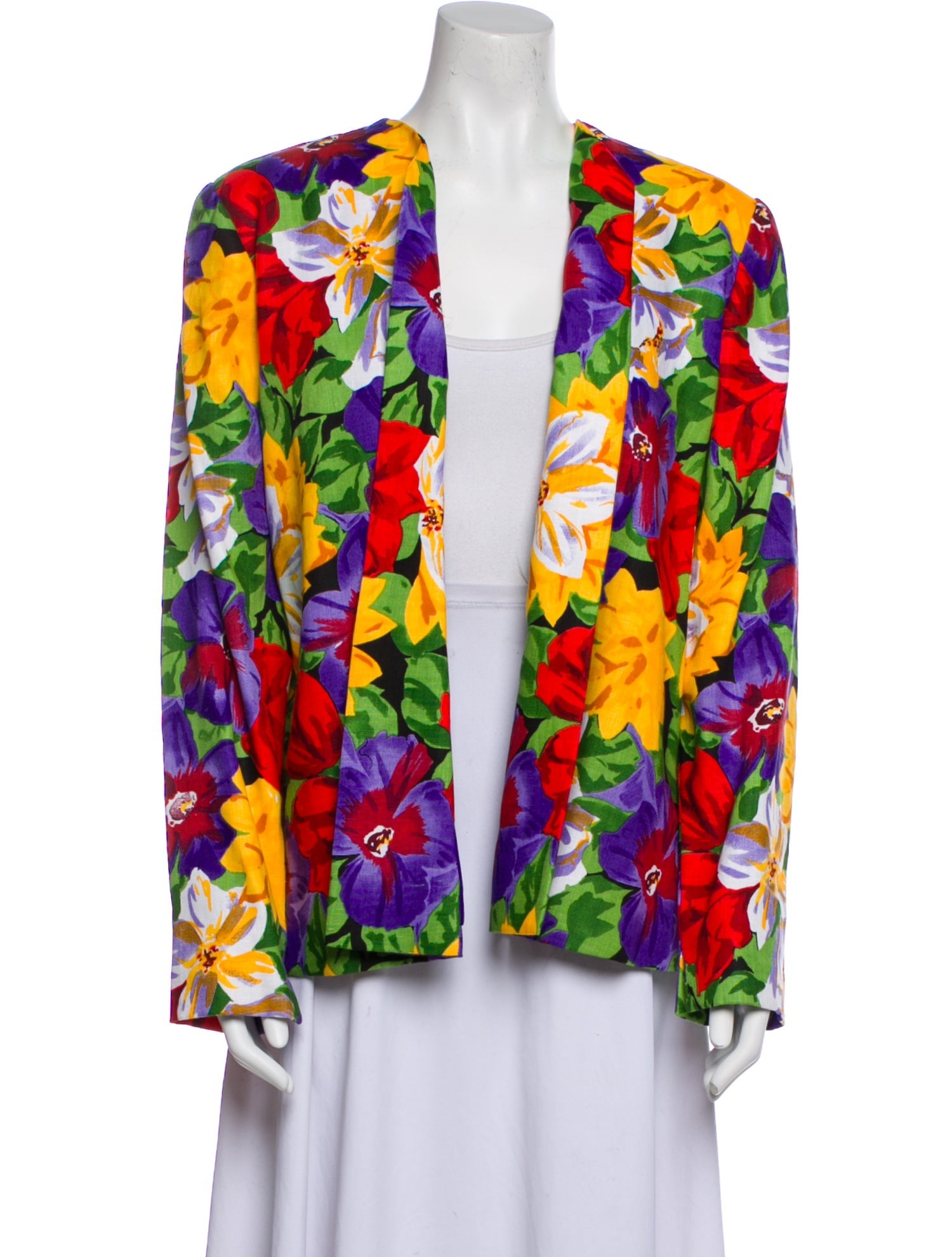 Pauline Trigere Floral Print Blazer