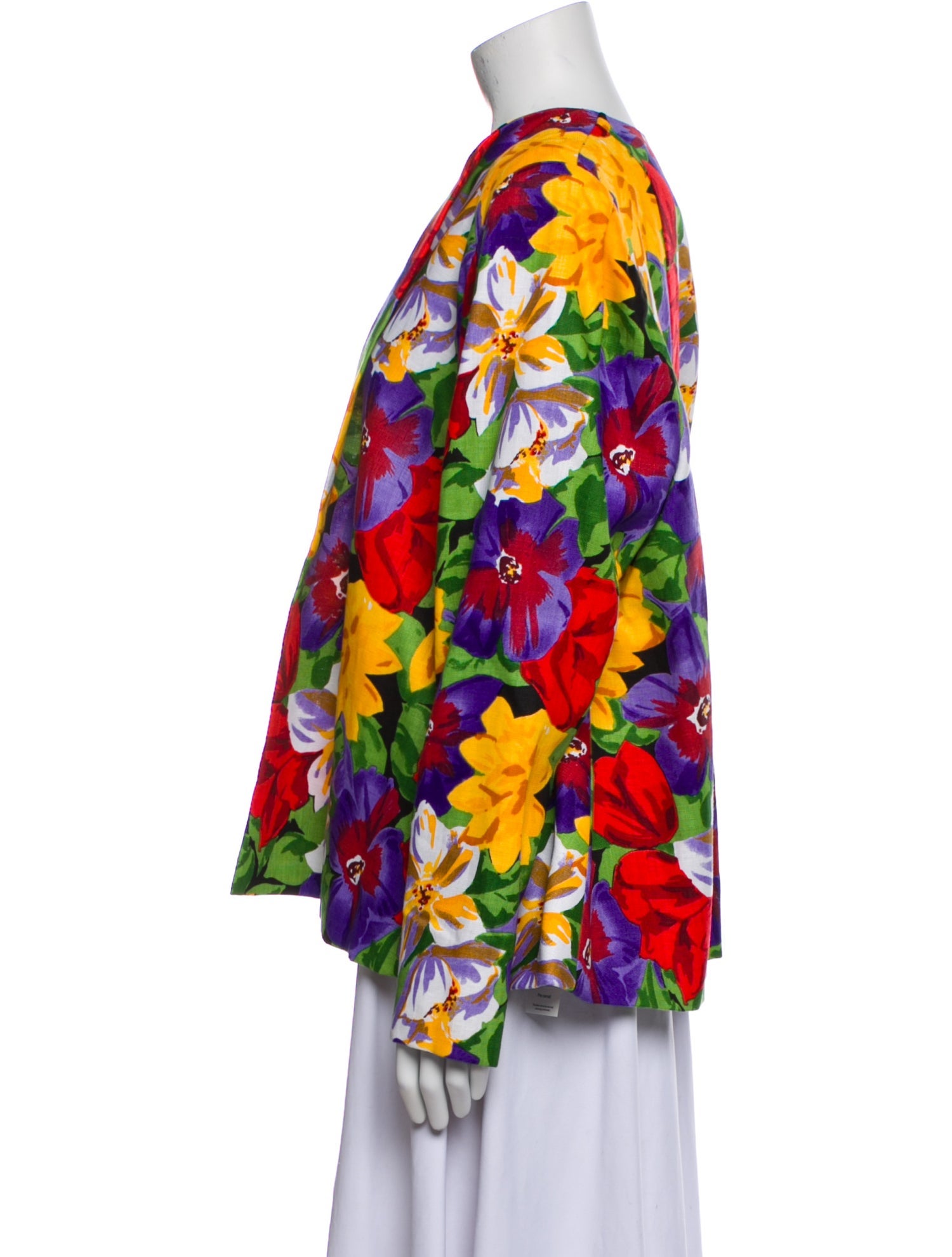 Pauline Trigere Floral Print Blazer