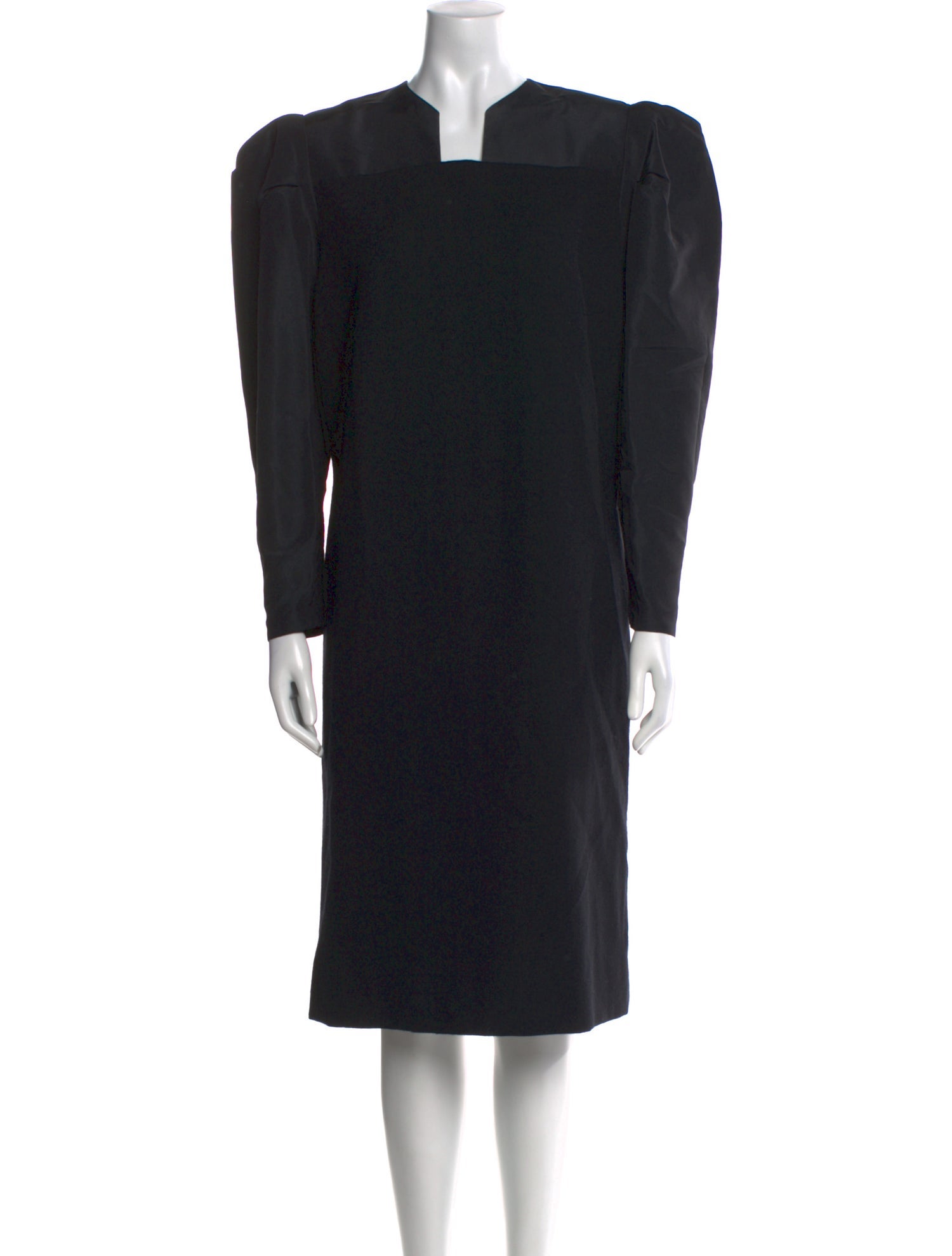 Pauline Trigere Square Neckline Midi Length Dress