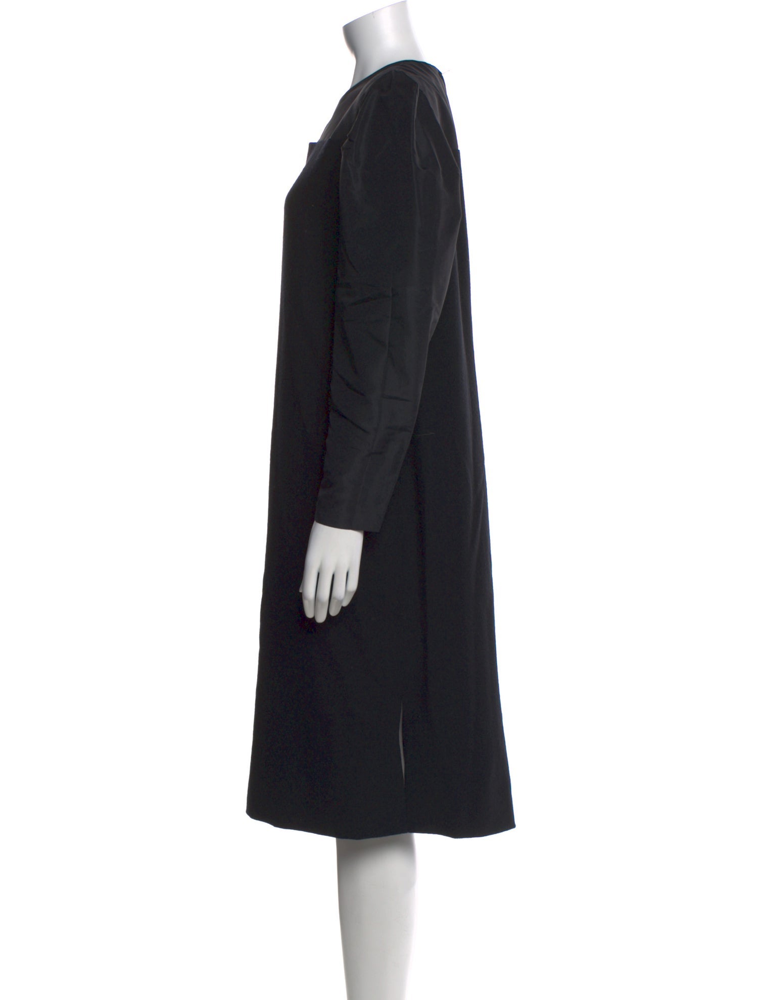 Pauline Trigere Square Neckline Midi Length Dress