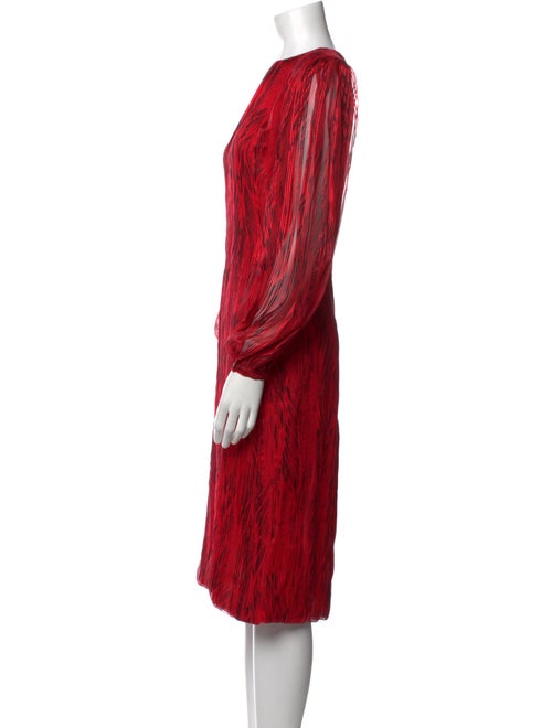 Pauline Trigere Printed Midi Length Dress