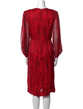 Pauline Trigere Printed Midi Length Dress