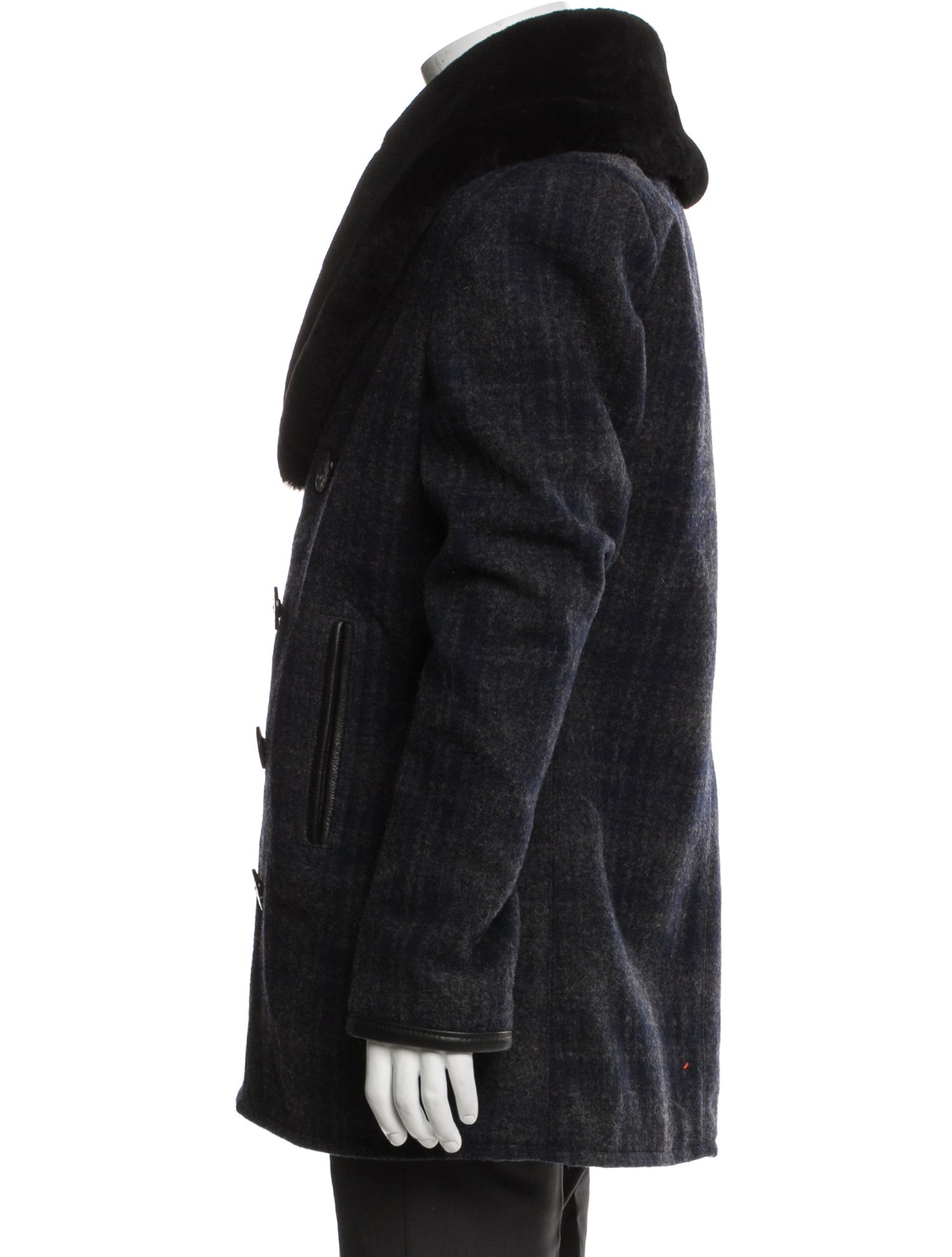 Perfecto Brand by Schott NYC Wool Plaid Print Peacoat w/ Tags