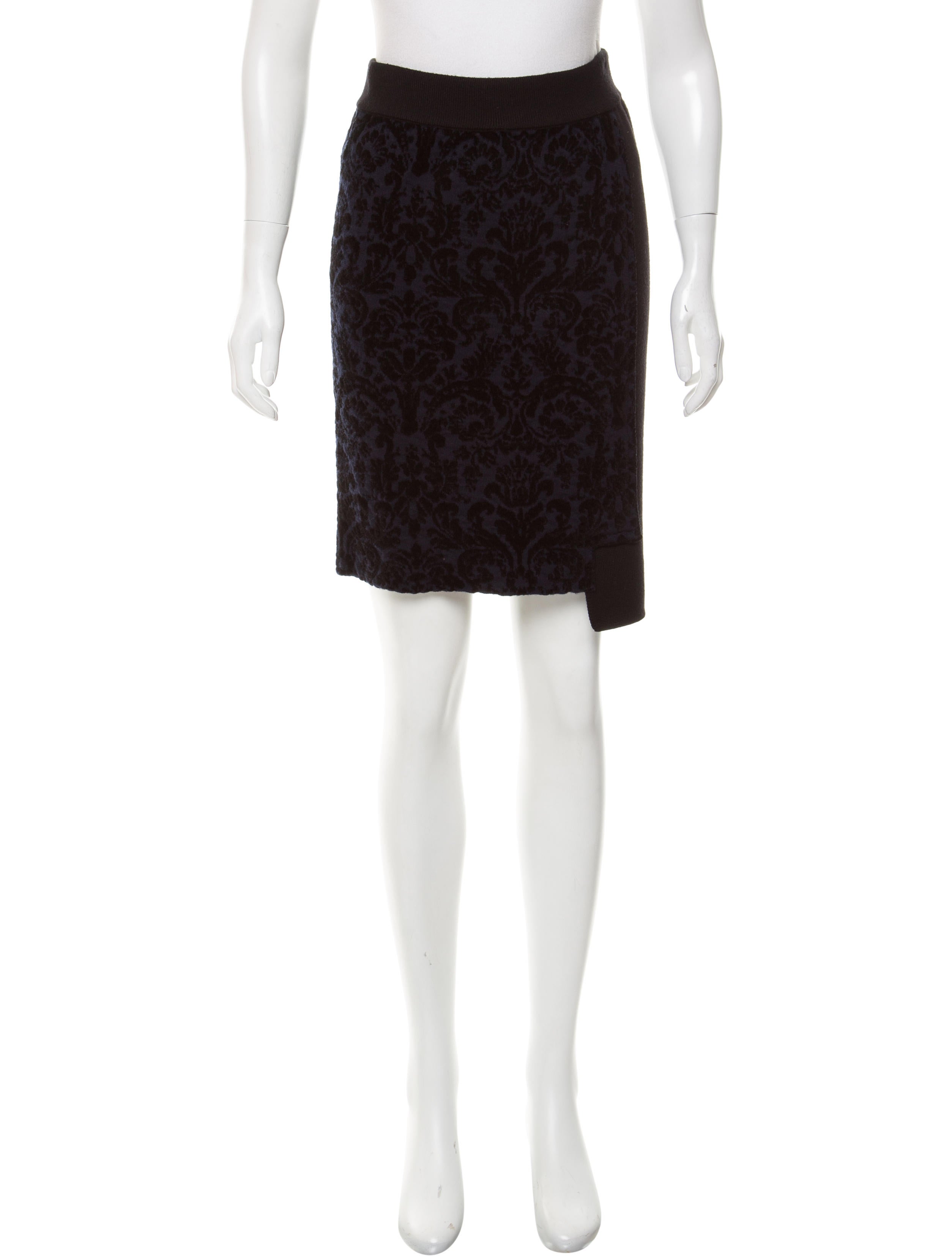Piece d'Anarchive Jacquard Wool Skirt w/ Tags