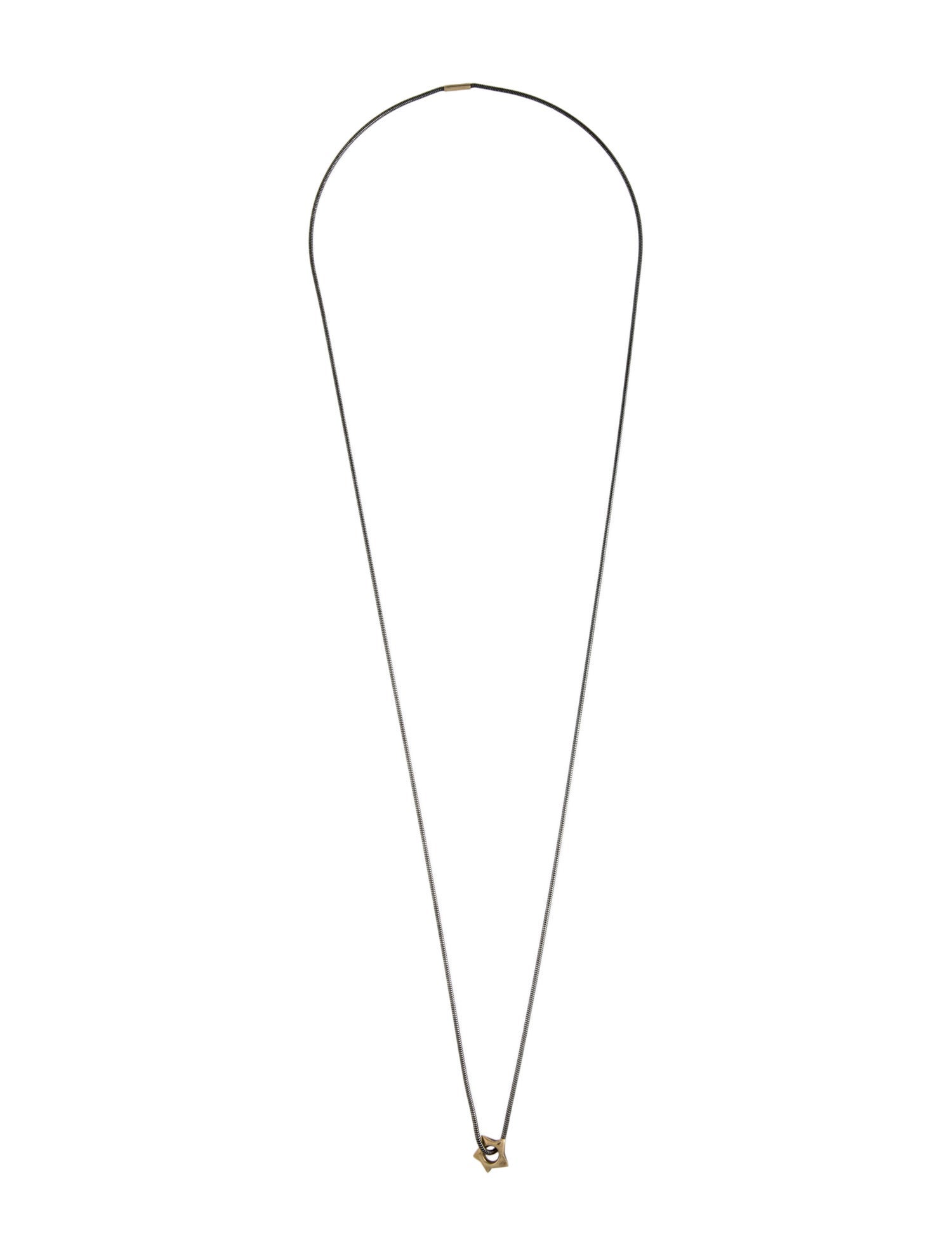 Pedro Boregaard Two-Tone Star Pendant Chain Necklace