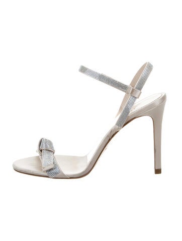 Pedro Garcia Embellished Satin Sandals