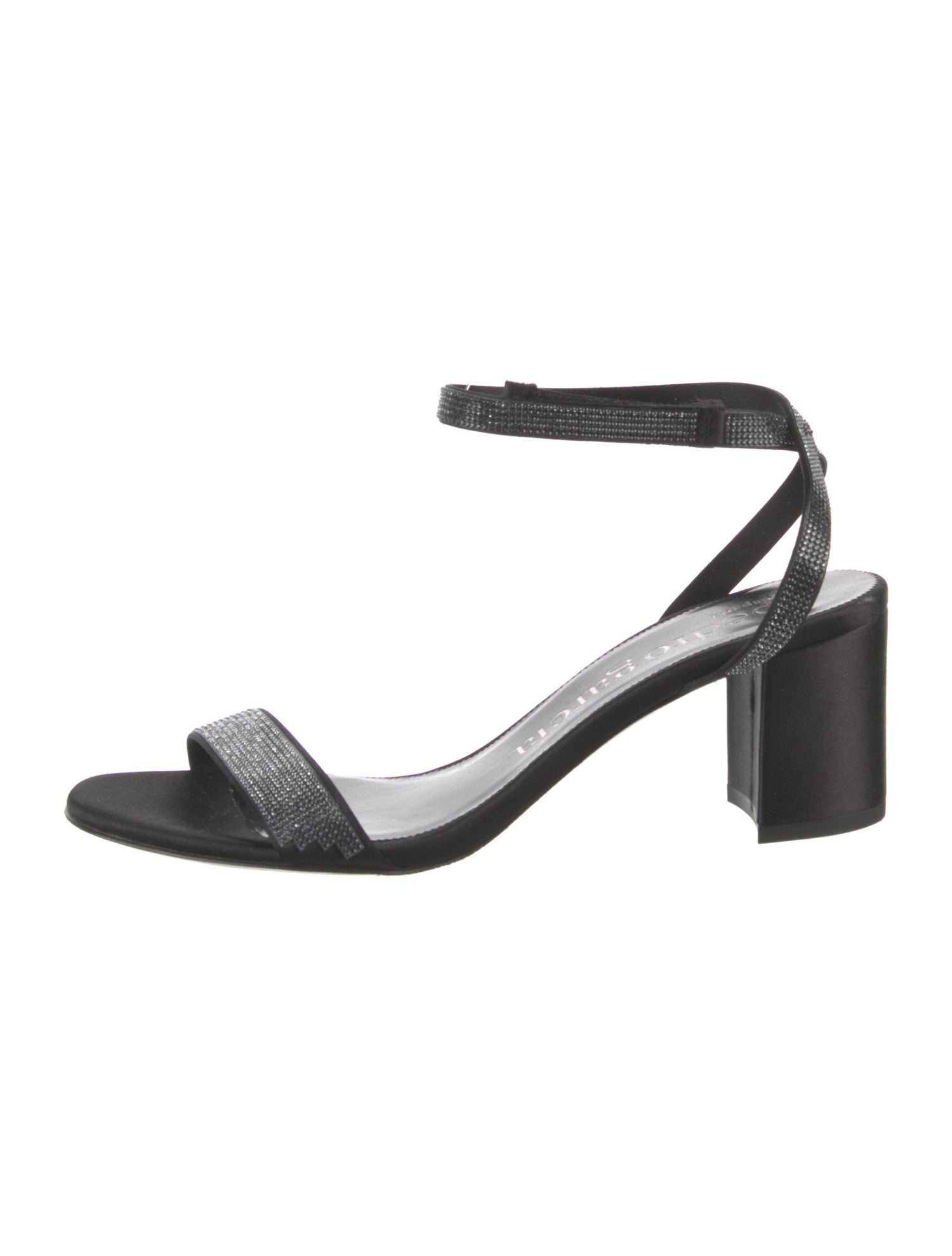 Pedro Garcia Satin Crystal Embellishments Sandals