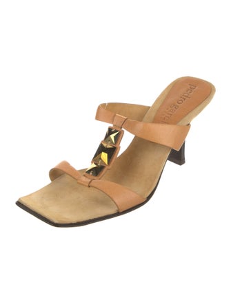 Pedro Garcia Suede Crystal Embellishments Slides