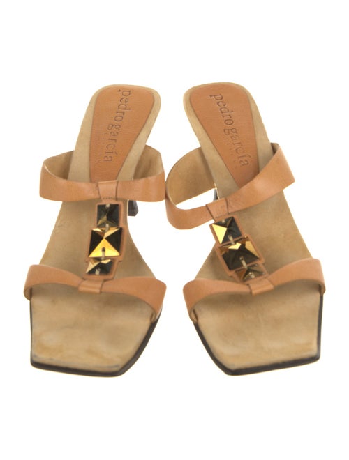 Pedro Garcia Suede Crystal Embellishments Slides