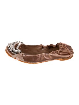 Pedro Garcia Satin Ballet Flats