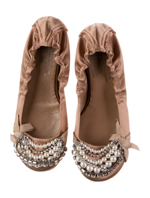 Pedro Garcia Satin Ballet Flats