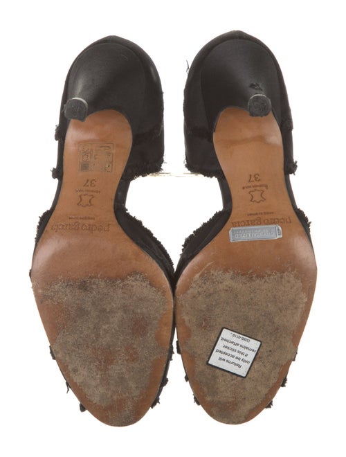 Pedro Garcia Satin Crystal Embellishments D'Orsay Pumps