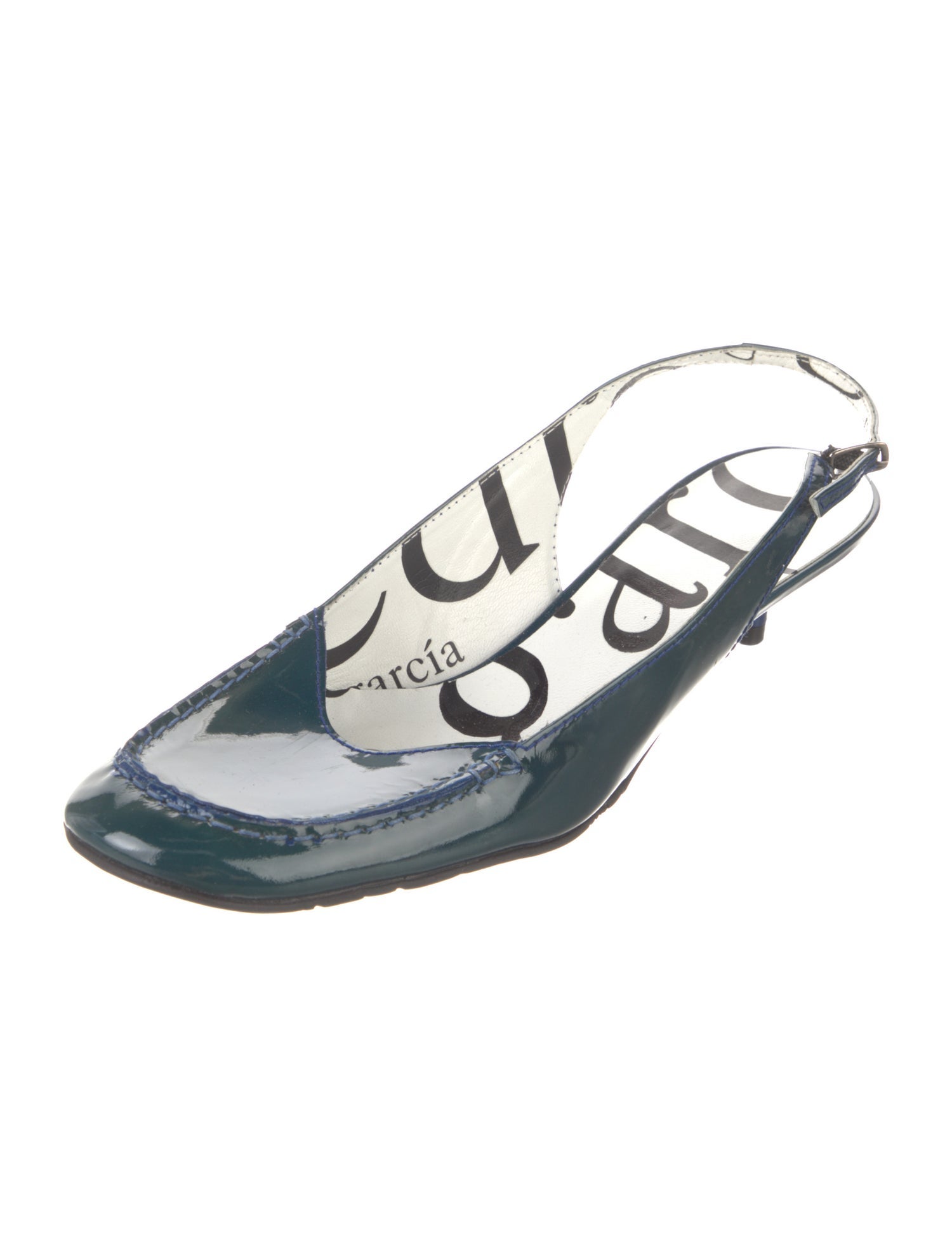 Pedro Garcia Patent Leather Slingback Pumps