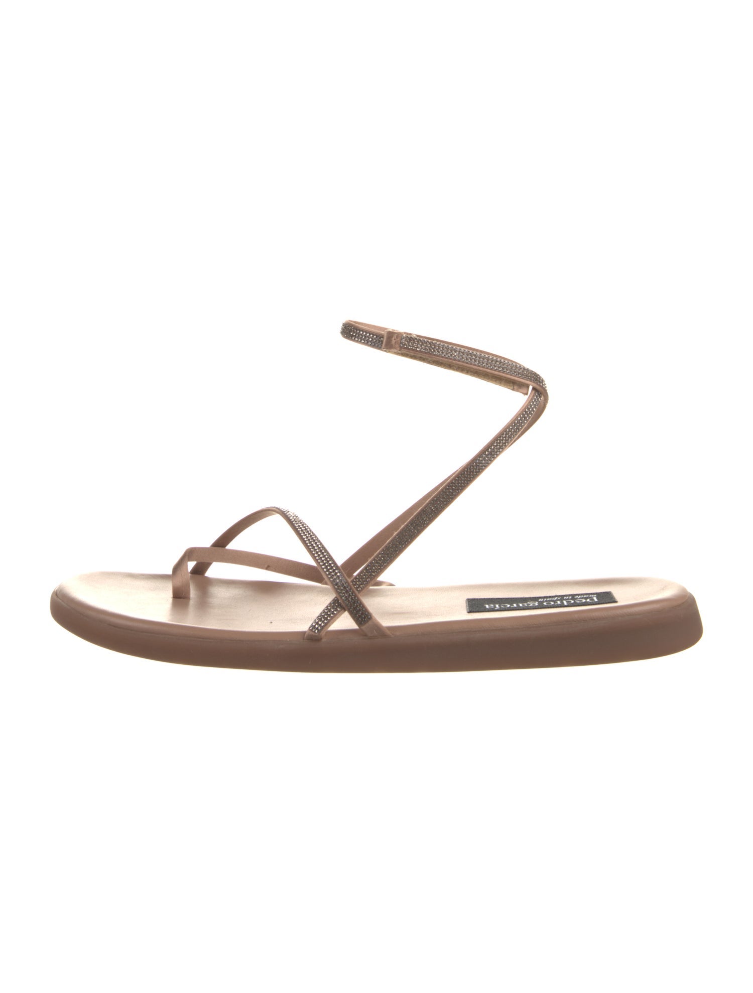 Pedro Garcia Leather Crystal Embellishments Sandals