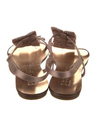 Pedro Garcia Satin Crystal Embellishments Slides