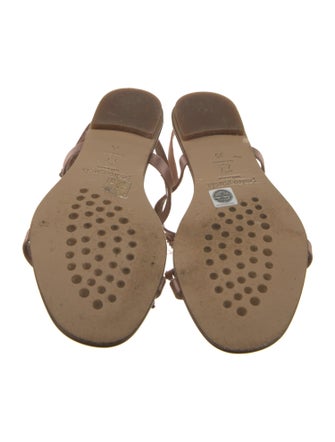 Pedro Garcia Satin Crystal Embellishments Slides