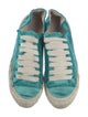 Pedro Garcia Satin Raw-Edge Trim Sneakers