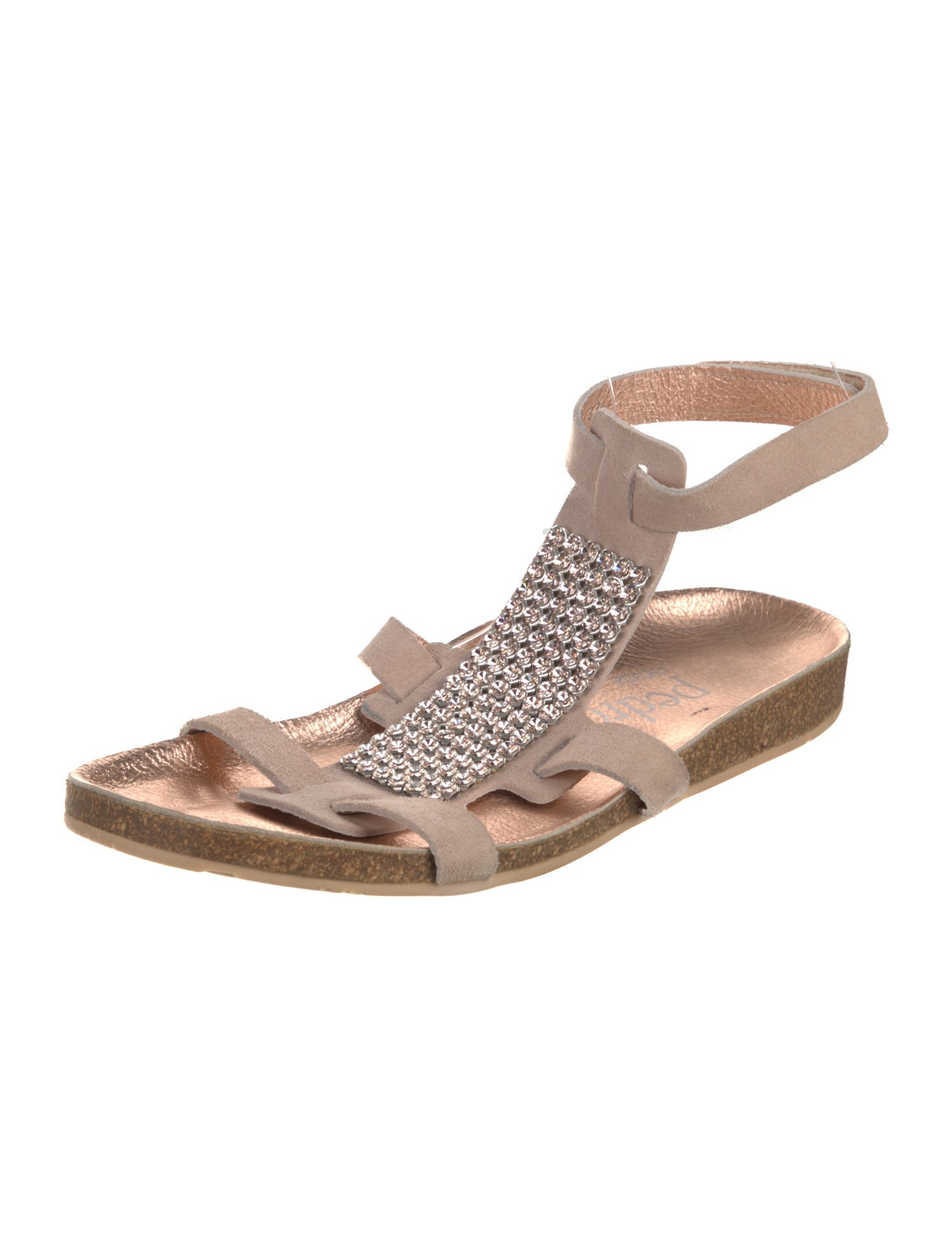 Pedro Garcia Suede Crystal Embellishments Gladiator Sandals