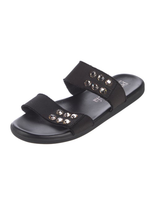 Pedro Garcia Suede Crystal Embellishments Slides