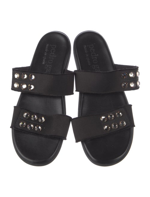 Pedro Garcia Suede Crystal Embellishments Slides