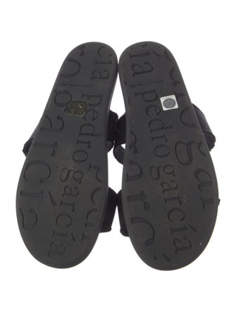 Pedro Garcia Suede Crystal Embellishments Slides