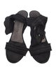 Pedro Garcia Satin Raw-Edge Trim Sandals