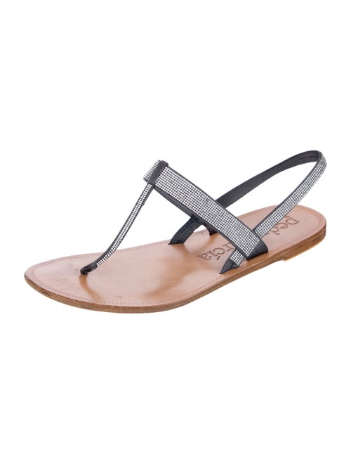 Pedro Garcia Satin T-Strap Sandals