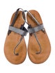 Pedro Garcia Satin T-Strap Sandals