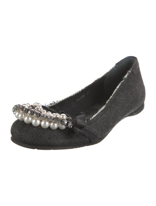 Pedro Garcia Denim Printed Flats