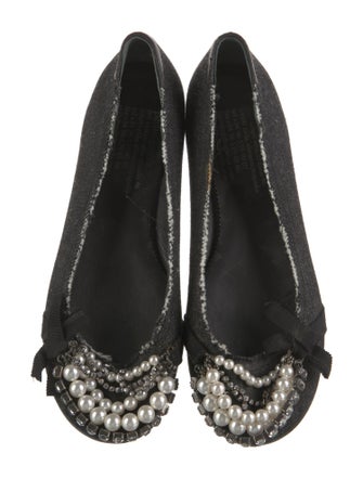 Pedro Garcia Denim Printed Flats