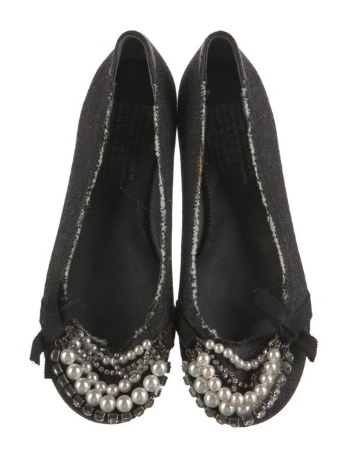 Pedro Garcia Denim Printed Flats