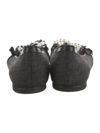 Pedro Garcia Denim Printed Flats