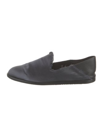 Pedro Garcia Satin Raw-Edge Trim Loafers