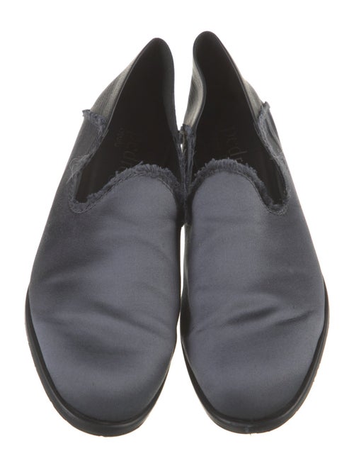 Pedro Garcia Satin Raw-Edge Trim Loafers