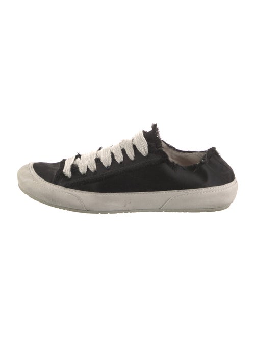 Pedro Garcia Satin Raw-Edge Trim Sneakers