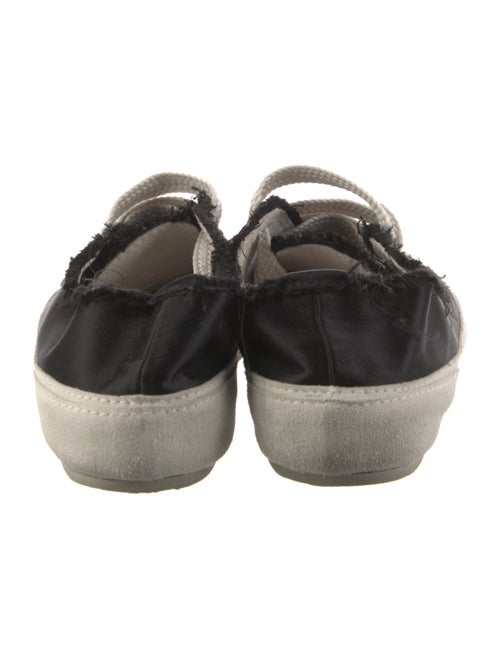 Pedro Garcia Satin Raw-Edge Trim Sneakers