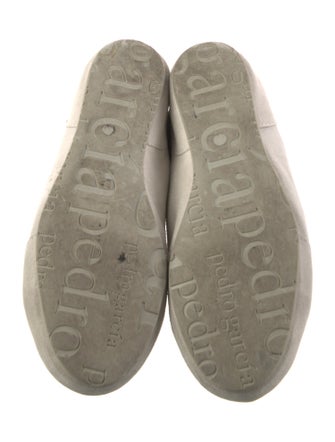 Pedro Garcia Satin Raw-Edge Trim Sneakers