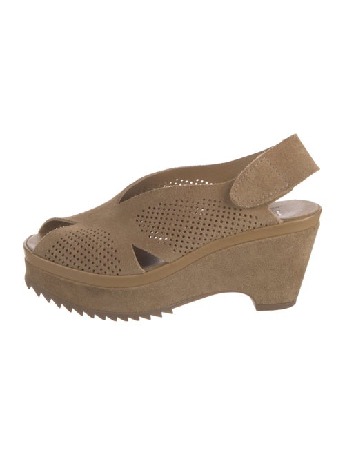 Pedro Garcia Suede Lasercut Accents Slingback Sandals
