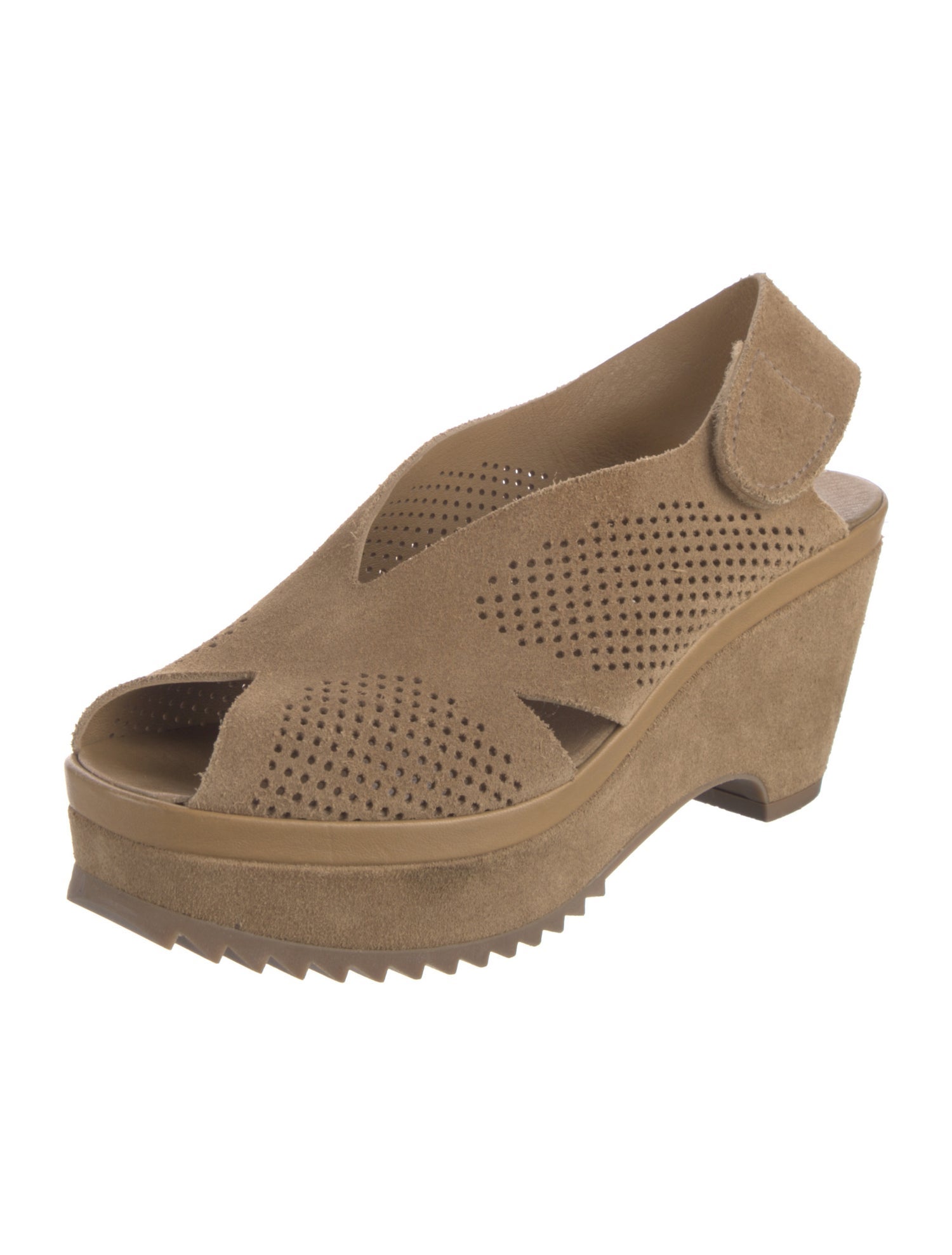 Pedro Garcia Suede Lasercut Accents Slingback Sandals